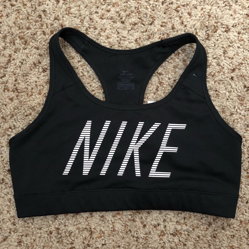 Black Nike sports bra